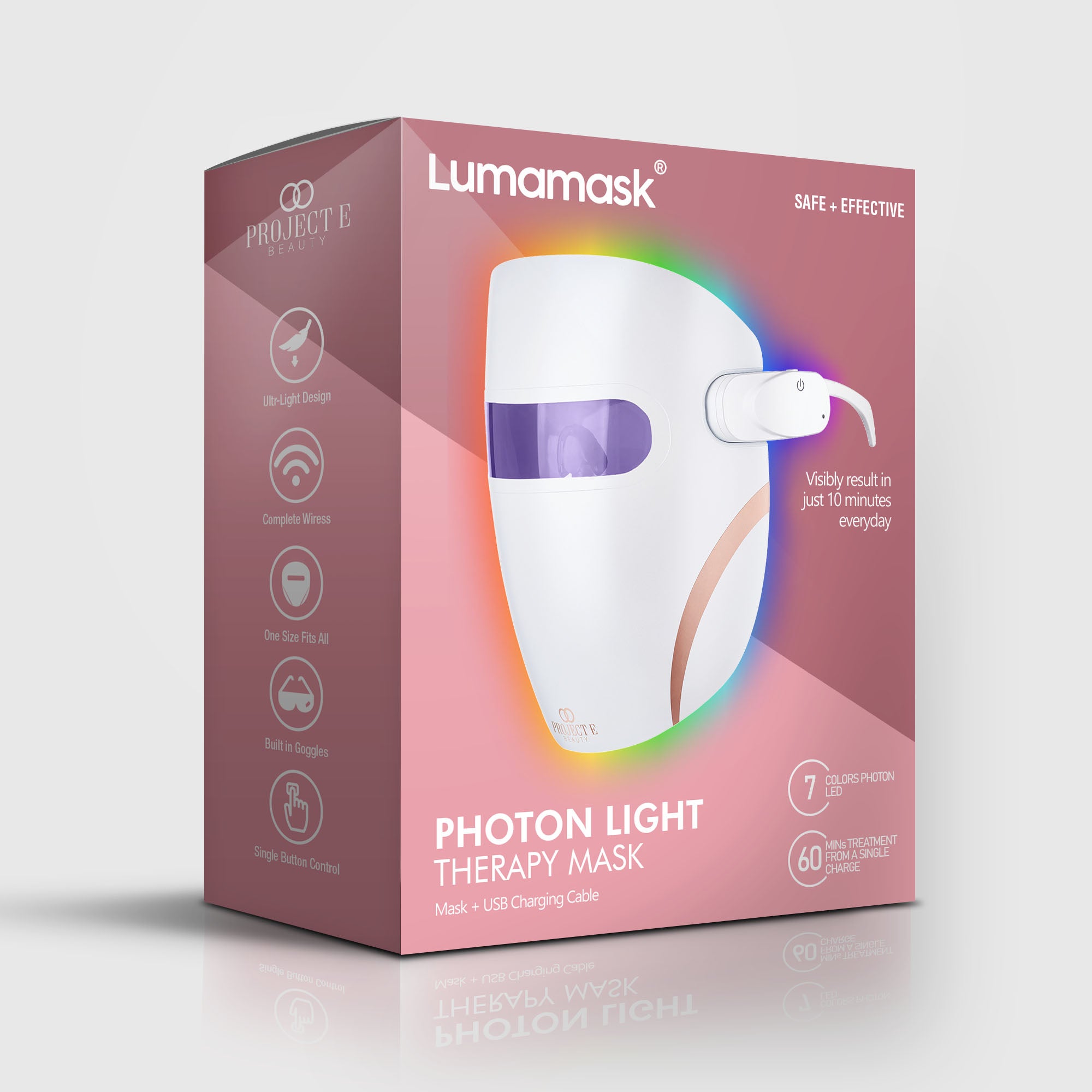 Lumamask LED Light Therapy | Wireless Ultralight LED Facial Treatment